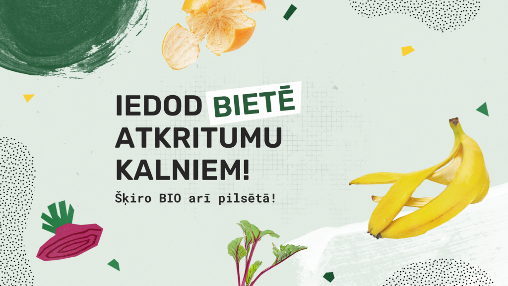 Iedod bietē atkritumu kalniem! Ar skaļu saukli sākas kampaņa “Šķiro BIO arī pilsētā!”