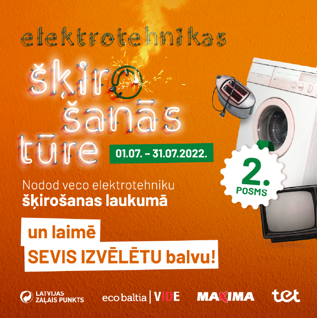 59 atkritumu šķirošanas laukumos varēs bez maksas nodot veco elektrotehniku un laimēt balvas
