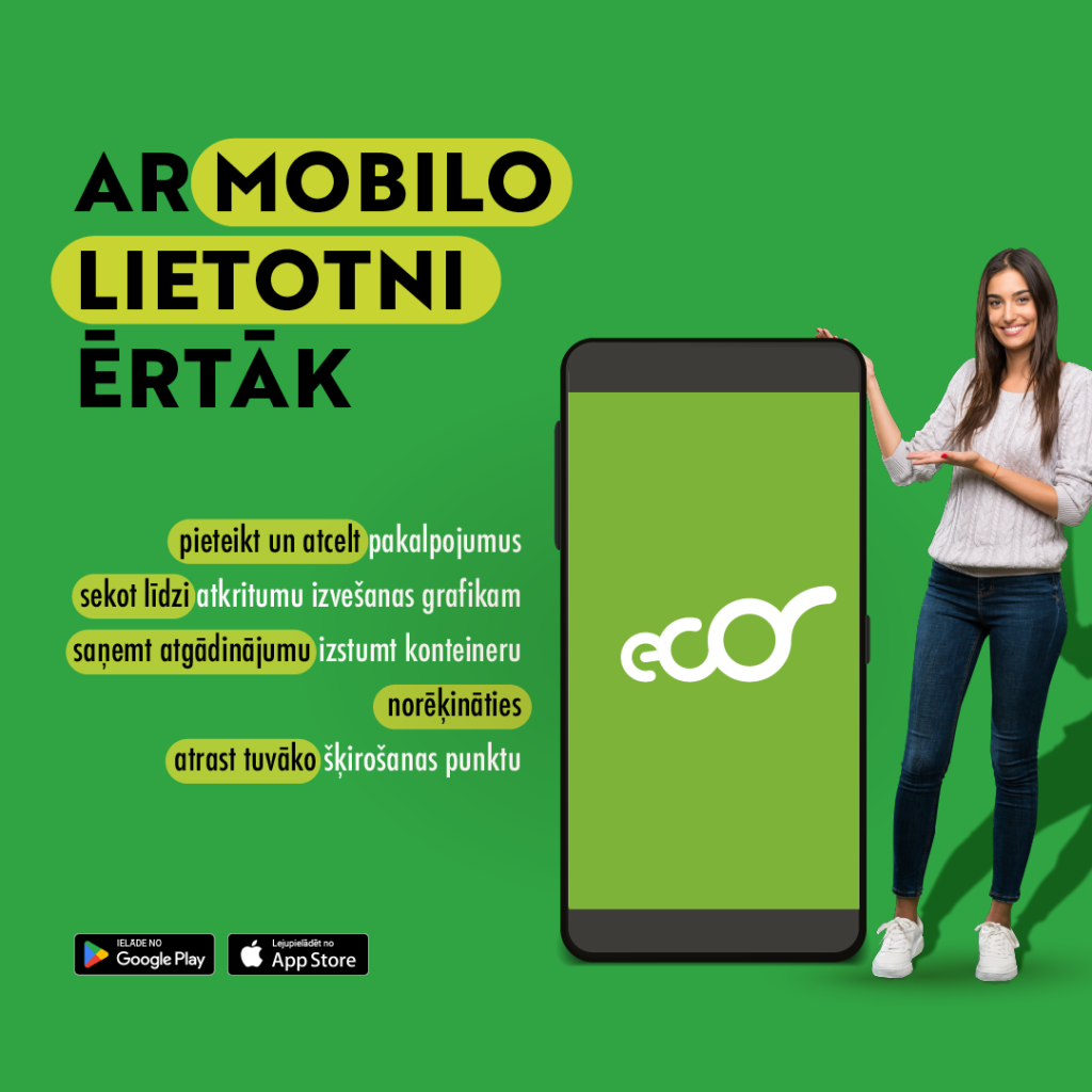 Ar “Eco Baltia” mobilo lietotni ērtāk