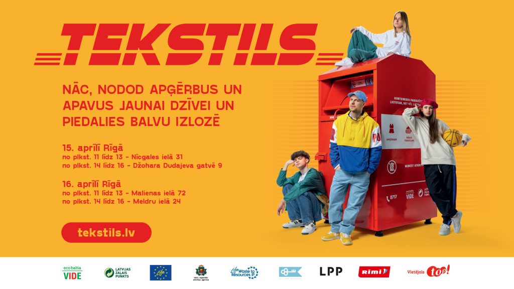 Vairākos Rīgas daudzdzīvokļu namu kvartālos rīdzinieki varēs nodot tekstilu mobilajos punktos