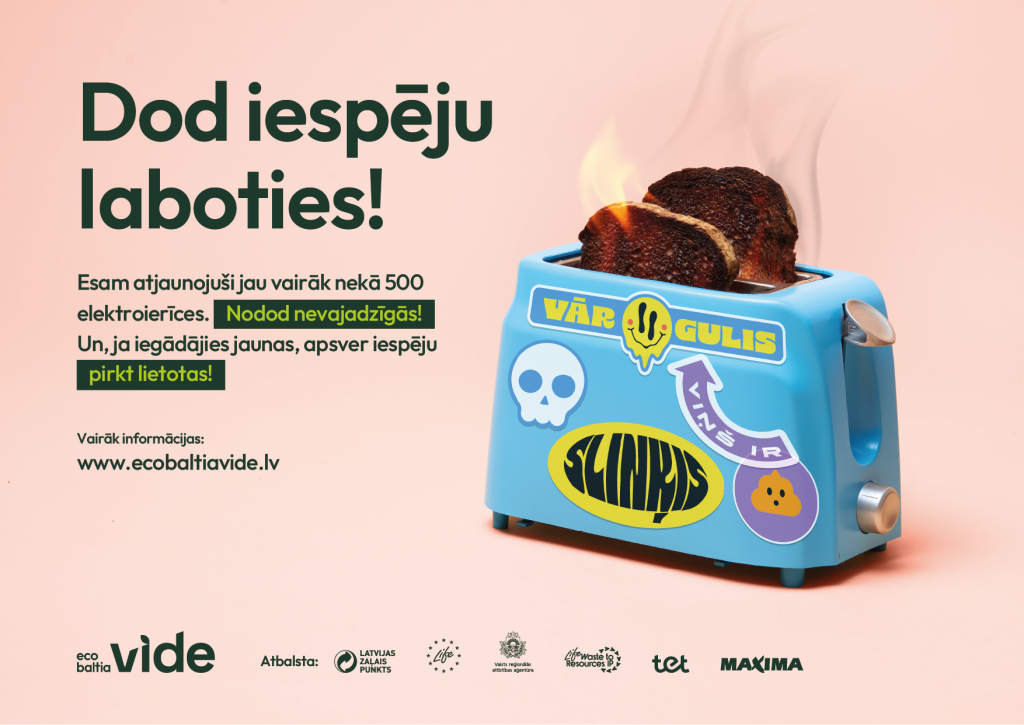 Kampaņa “Dod iespēju laboties” iestājas pret skepsi iegādāties lietotas elektropreces