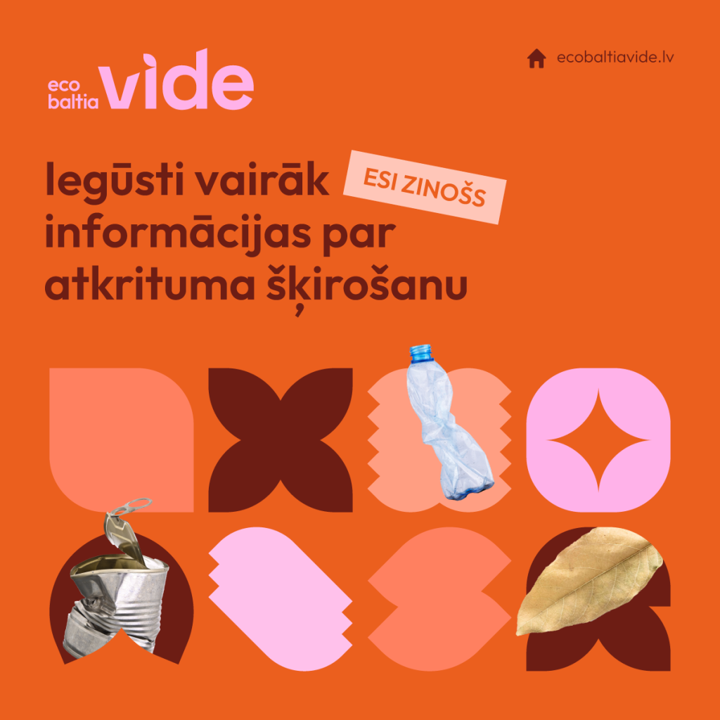 Iedzīvotājiem pieejami atjaunoti materiāli par atkritumu šķirošanu