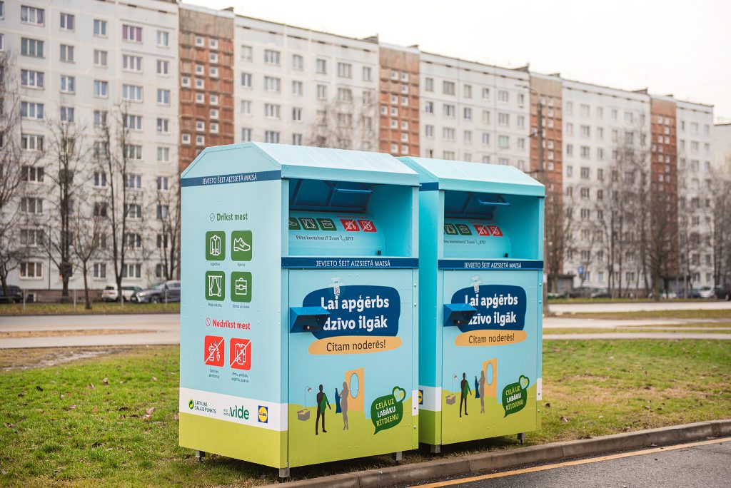 Šogad “Eco Baltia vide” un “Latvijas Zaļā punkta” tekstila konteineru skaits Latvijā sasniegs jau 348 vienības